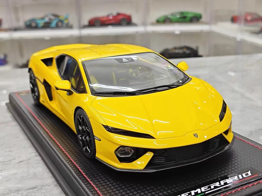MR Collection Lamborghini 2024 Temerario AP Yellow 1:18 – Collectible Resin Model Resin