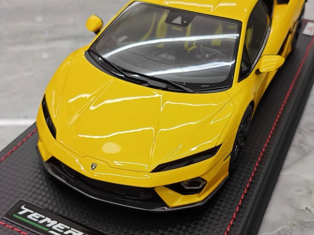 MR Collection Lamborghini 2024 Temerario AP Yellow 1:18 – Collectible Resin Model Resin