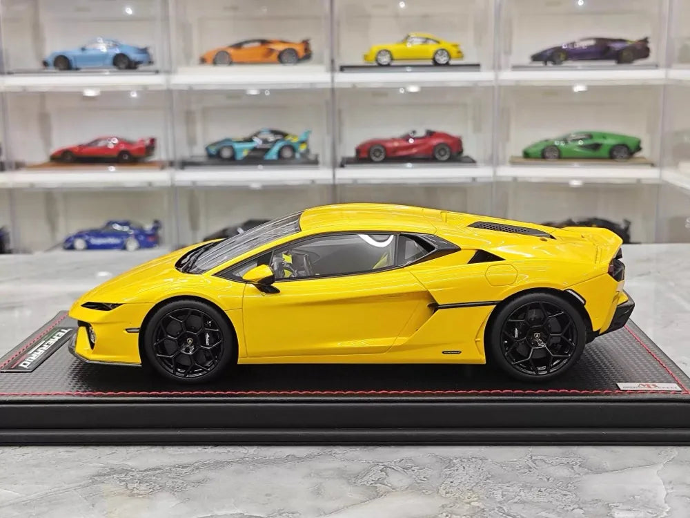 MR Collection Lamborghini 2024 Temerario AP Yellow 1:18 – Collectible Resin Model Resin