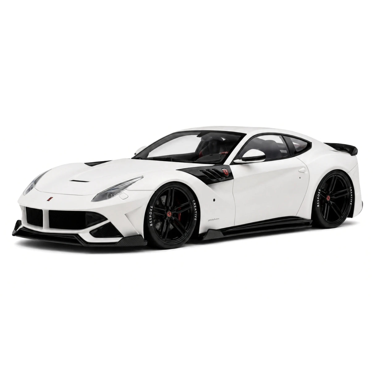 MW Modell Ferrari 2013 F12 Berlinetta Mansory Stallone White 1:18 – Sammelobjekt-Resin-Modellharz