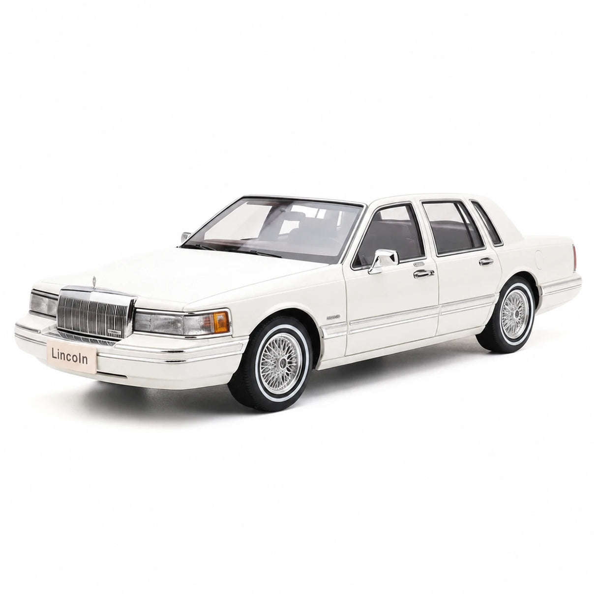 OEM Lincoln 1990 تاون كار وايت 1:18 – نموذج معدني قابل للجمع من القالب المصبوب