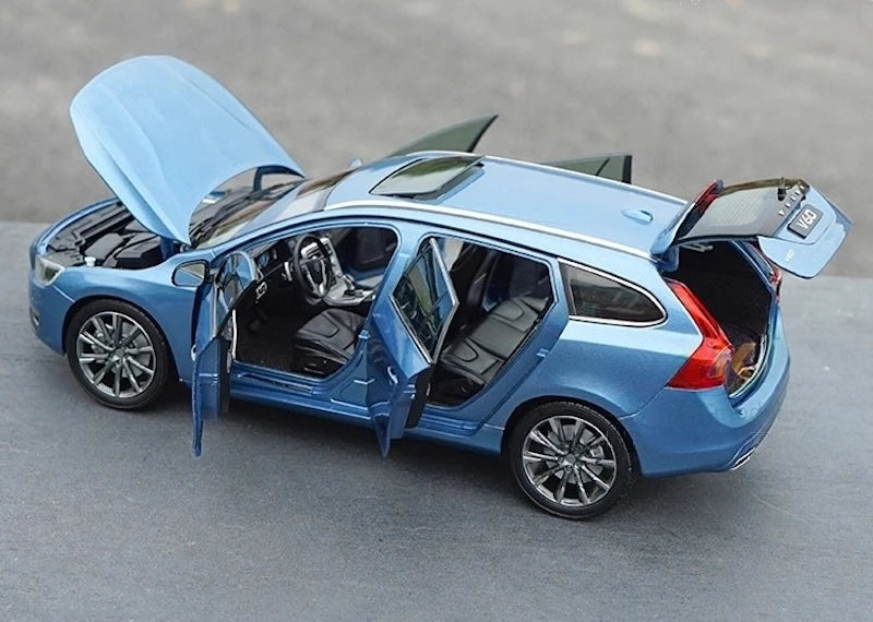 OEM Volvo 2014 V60 Blue 1:18 – Kolekcjonerski model odlewany