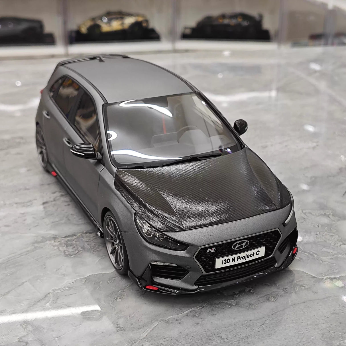 OTTO Hyundai 2019 i30 N Project C Gray 1:18 – راتنج نموذجي قابل للجمع