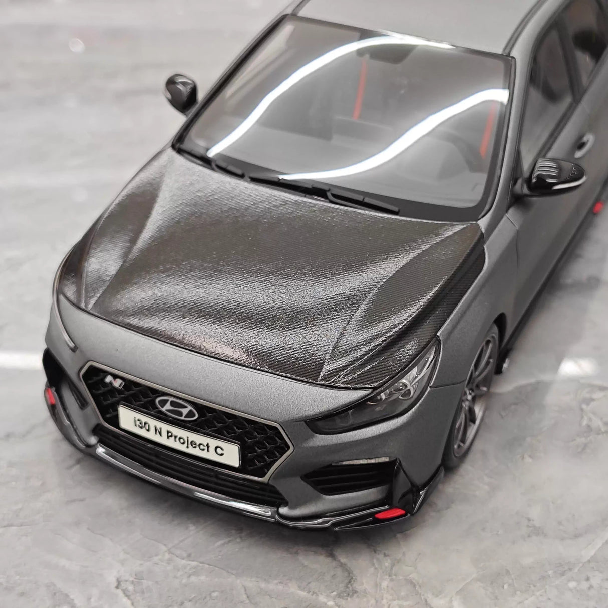 OTTO Hyundai 2019 i30 N Project C Gray 1:18 – راتنج نموذجي قابل للجمع