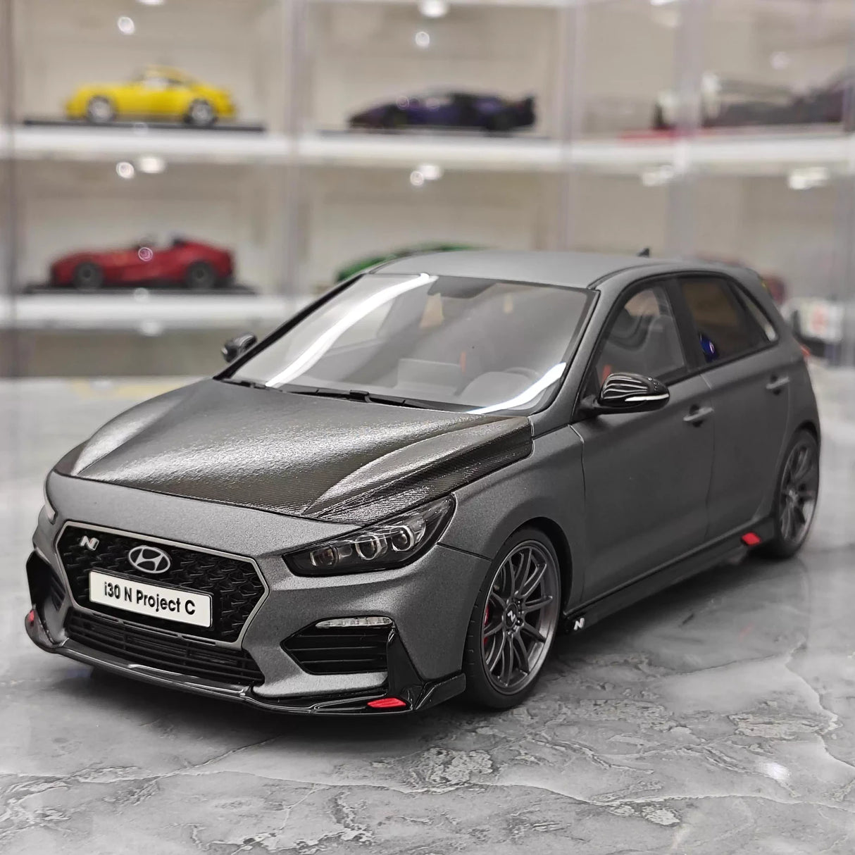 OTTO Hyundai 2019 i30 N Project C Gray 1:18 – راتنج نموذجي قابل للجمع