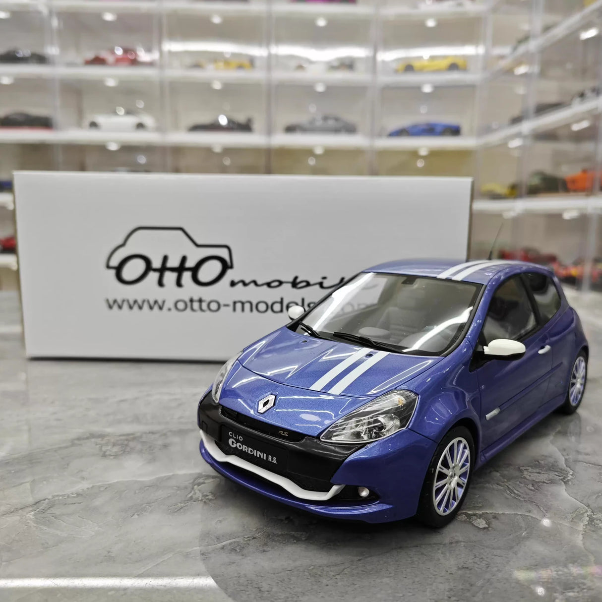 OTTO Renault 2010 Clio 3 RS Blue 1:18 – Collectible Resin Model Resin