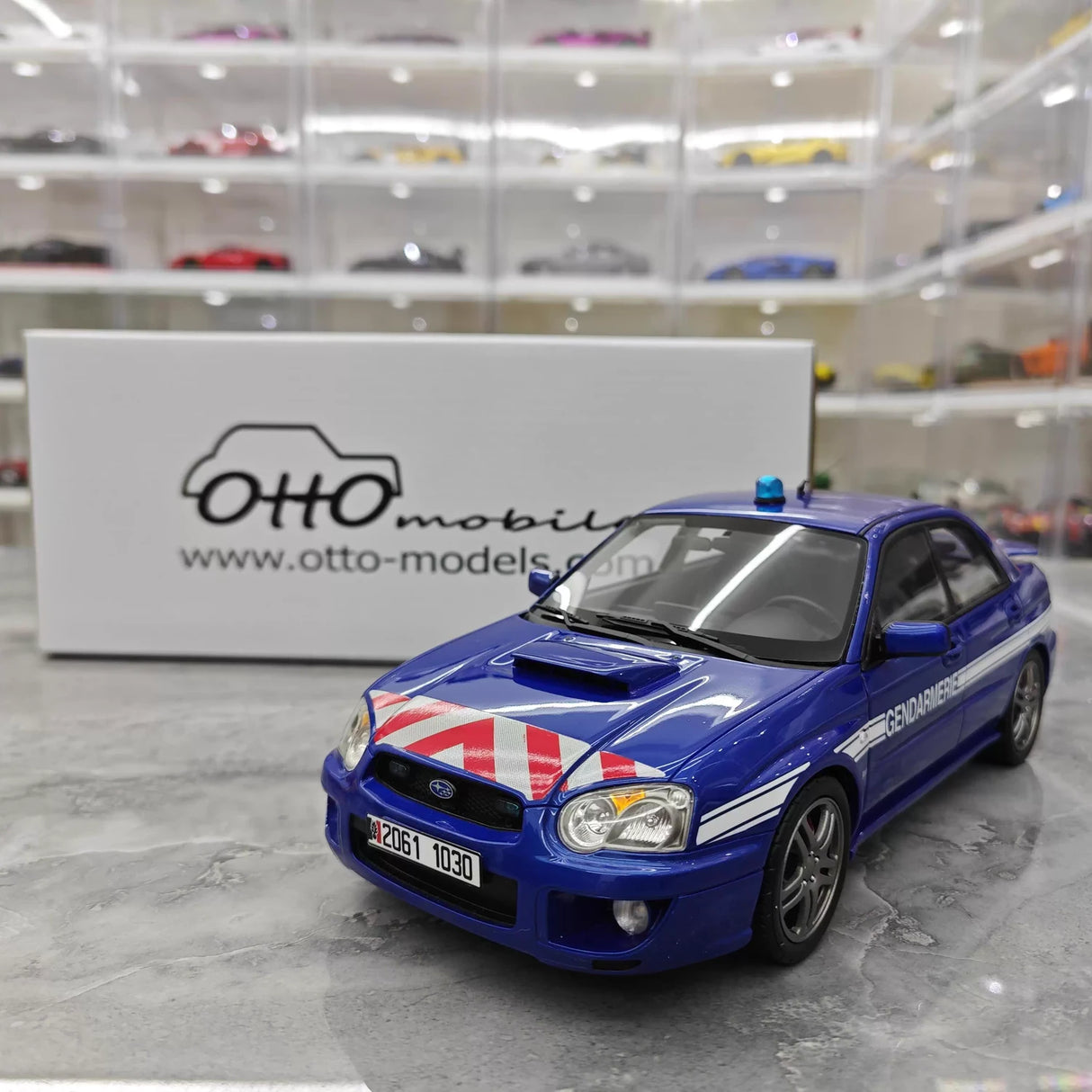 OTTO Subaru 2004 Impreza WRX STI Gendarmerie 1:18 – Resina de Modelo de Resina Colecionável