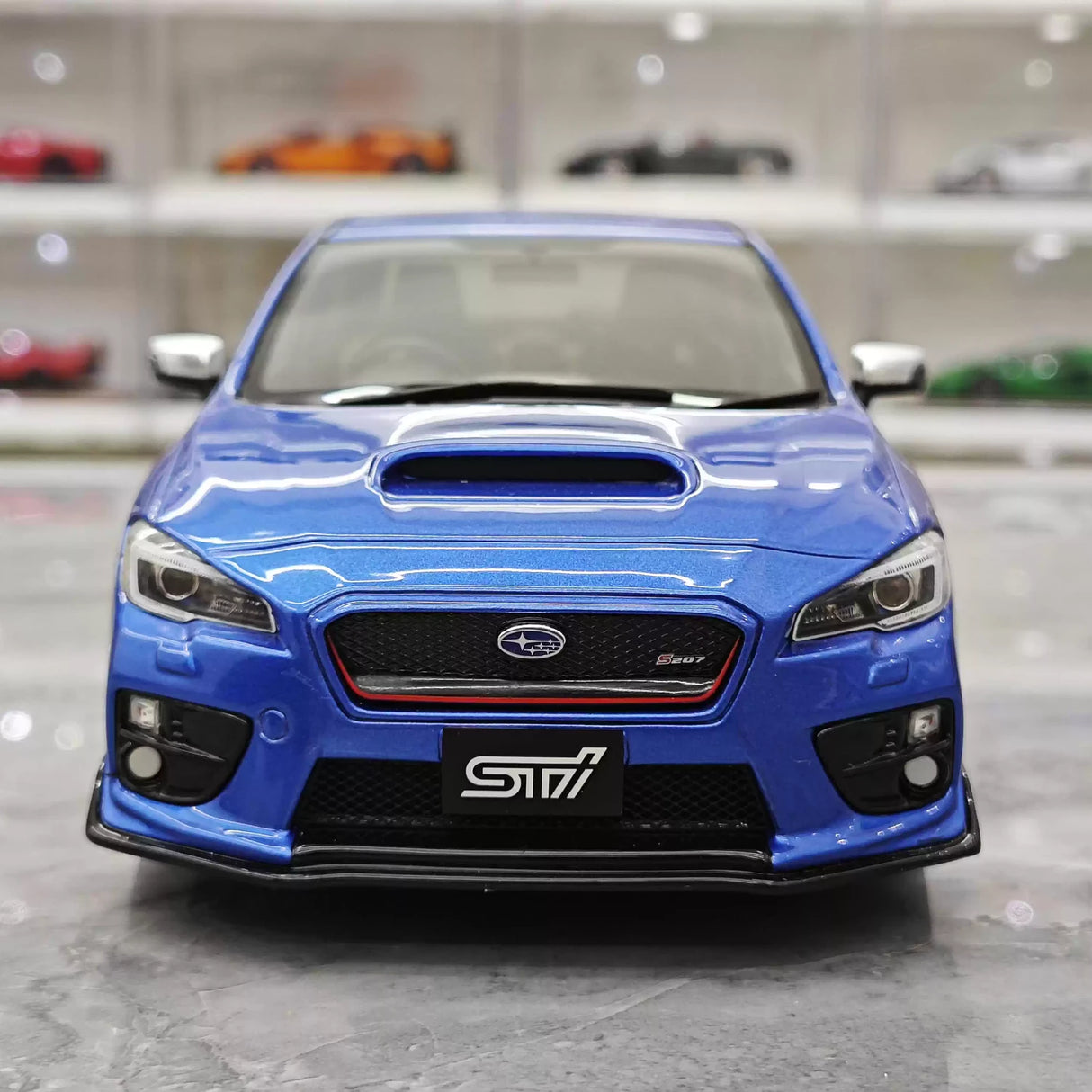 OTTO Subaru 2016 WRX STI S207 Blue 1:18 – Resina de Modelo de Resina de Colecionável