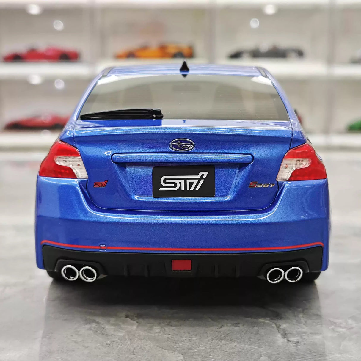OTTO Subaru 2016 WRX STI S207 Blue 1:18 – Resina de Modelo de Resina de Colecionável