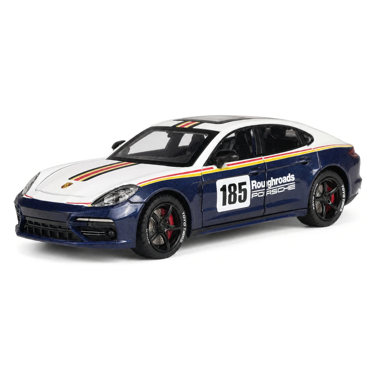 Porsche 2021 Panamera Turbo S blauw 1:24 – diecast displaymodel
