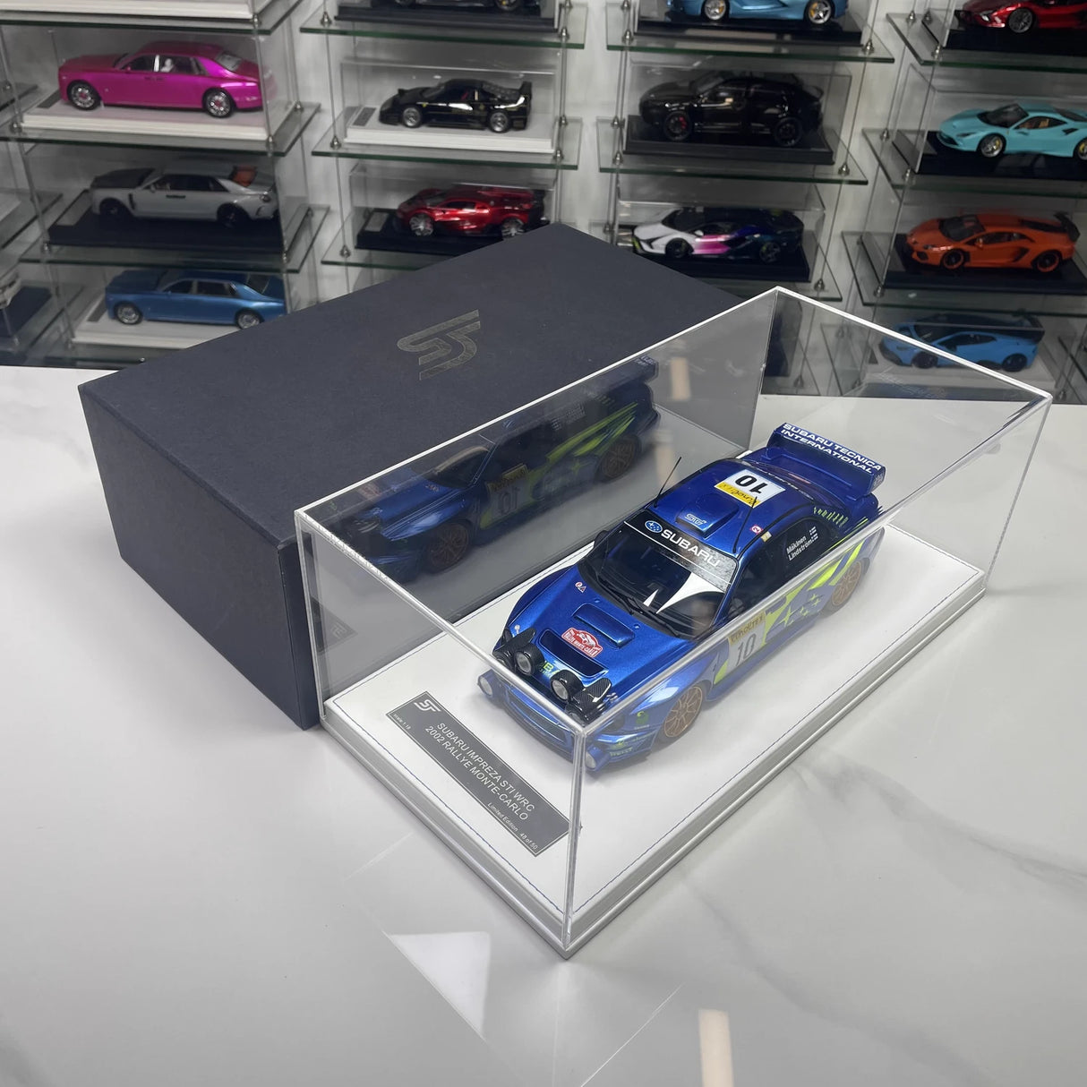Subaru 2002 Impreza STI WRC #10 Modelo colecionável 1:18 resina por SJF - ver 11