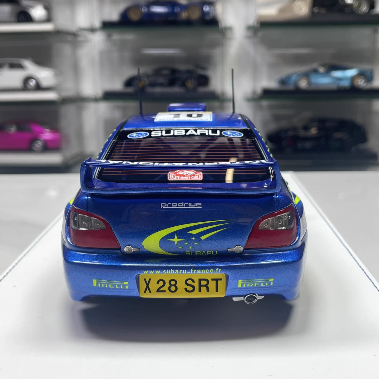 Subaru 2002 Impreza STI WRC #10 Modelo colecionável 1:18 resina por SJF - ver 5