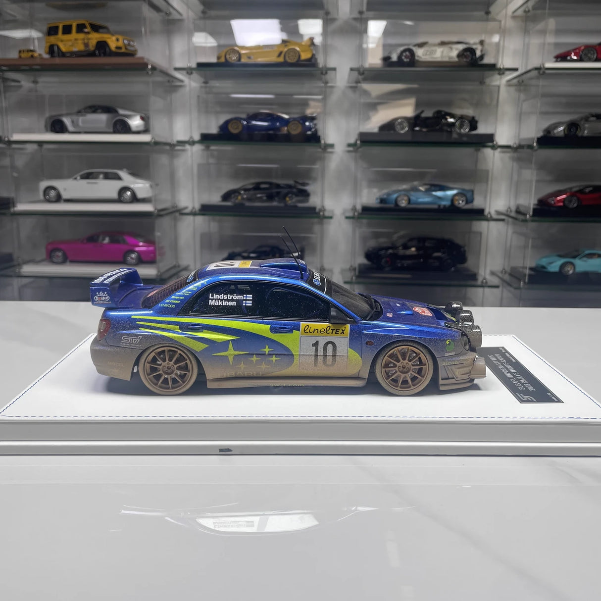 Subaru 2002 Impreza STI WRC Dirty #10 modelo de colecionáveis em resina 1:18 por SJF - ver 6