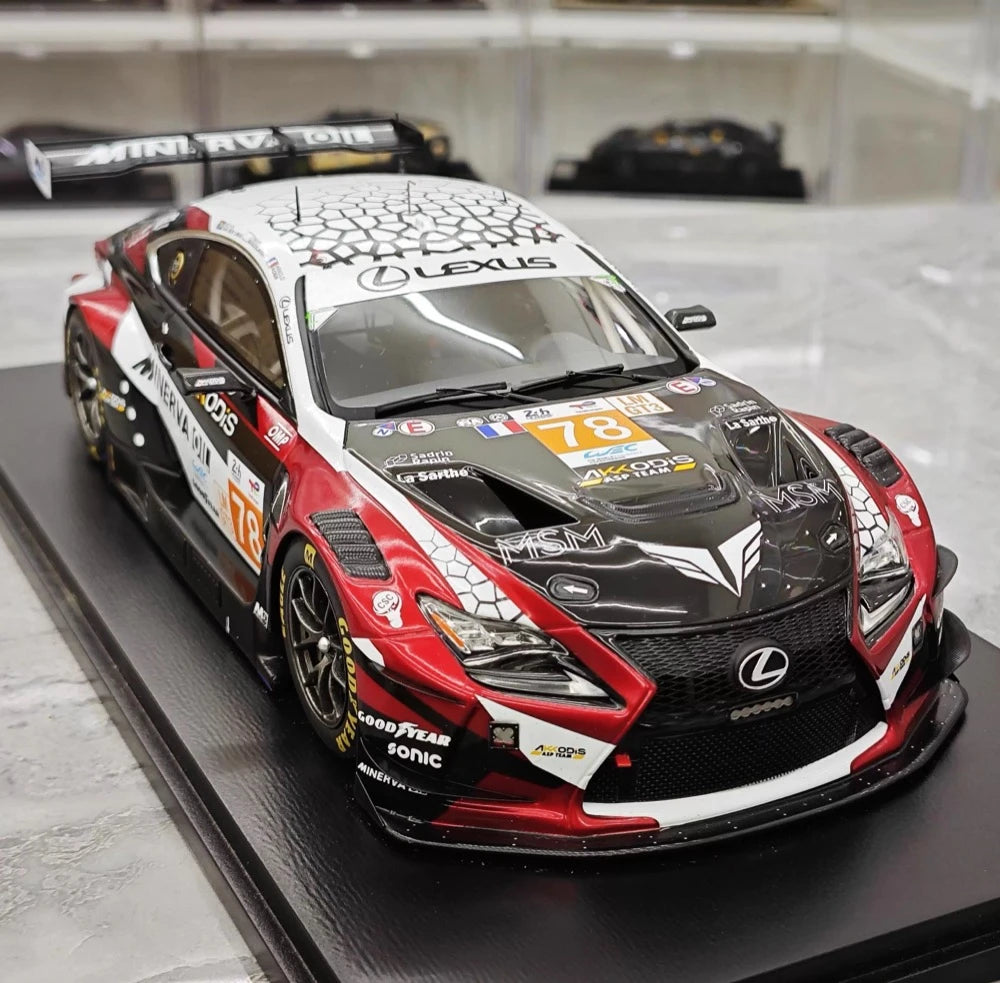 Lexus 2024 RC F GT3 #78 1:18 kolekcjonerski model z żywicy Le Mans autorstwa Spark - widok 10