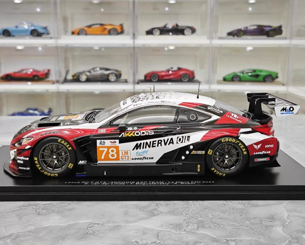 Lexus 2024 RC F GT3 #78 1:18 kolekcjonerski model żywicy Le Mans autorstwa Spark - widok 5