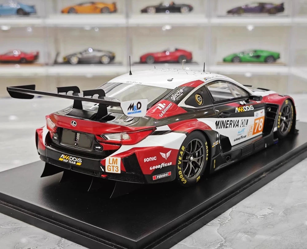 Lexus 2024 RC F GT3 #78 1:18 kolekcjonerski model żywicy Le Mans autorstwa Spark - widok 8