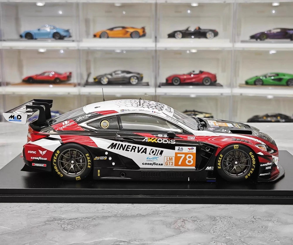 Lexus 2024 RC F GT3 #78 1:18 kolekcjonerski model z żywicy Le Mans autorstwa Spark - widok 9