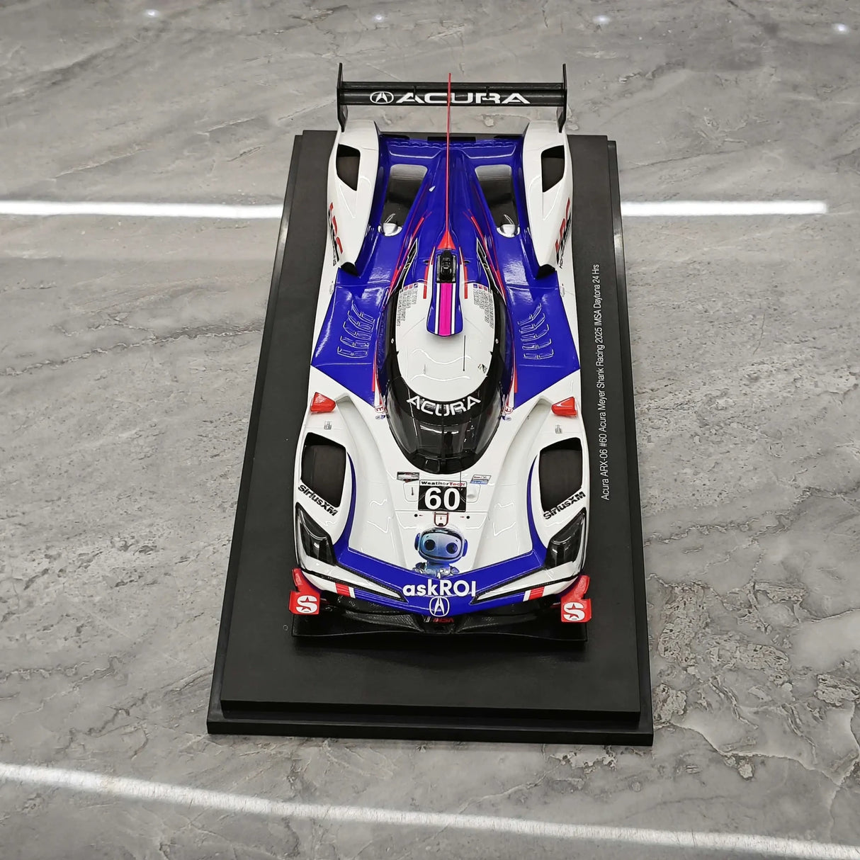 Acura 2025 ARX-06 #60 Acura Meyer Shank Racing Rolex 24 at Daytona 1:18 resin model car by Top Speed - view 2