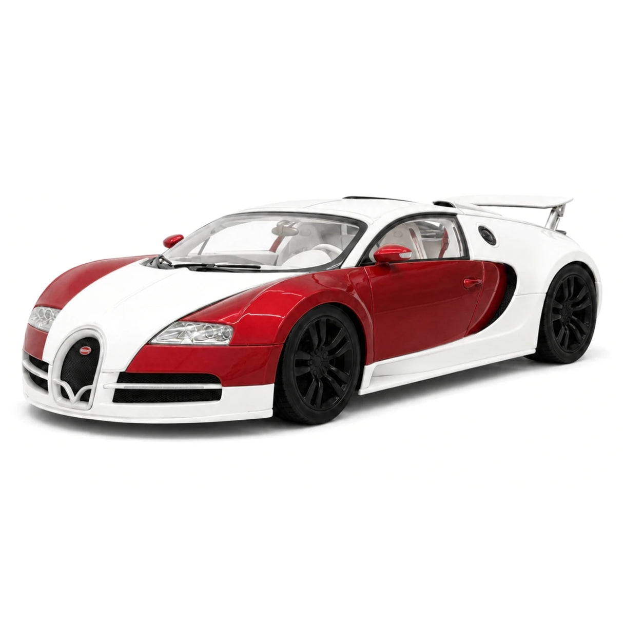 Ultra Unique Bugatti 2005 Veyron Witte en Rode 1:18 – Verzamelbare Resin Modelresin