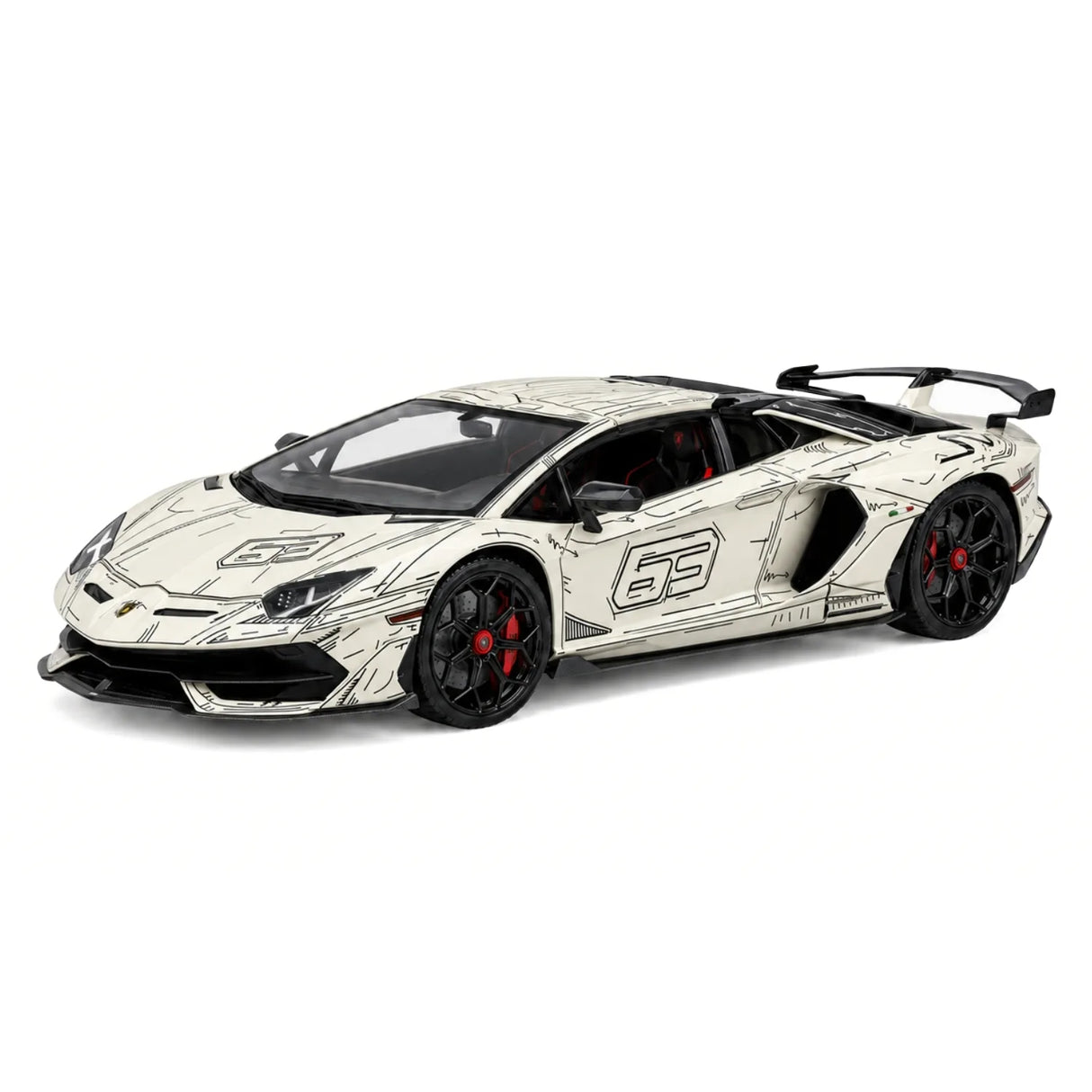 Ultra Unique Lamborghini 2019 Aventador SVJ Sketch 1:18 – Collectible resin Model resin