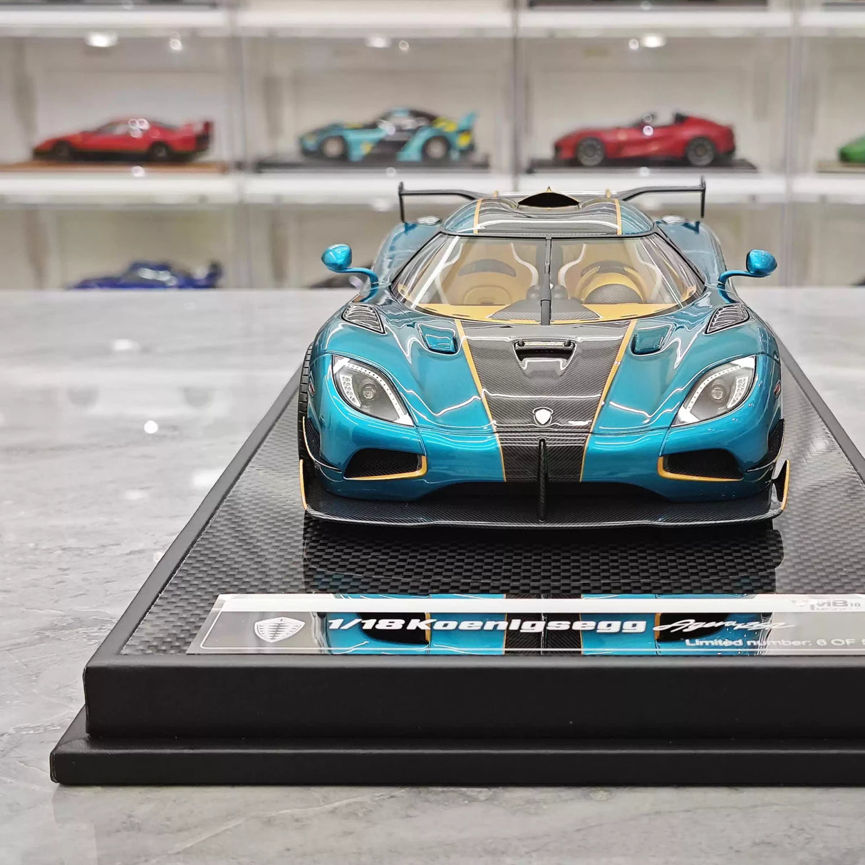 VMB Koenigsegg 2015 Agera RS Blue 1:18 – Collectible Resin Model Resin