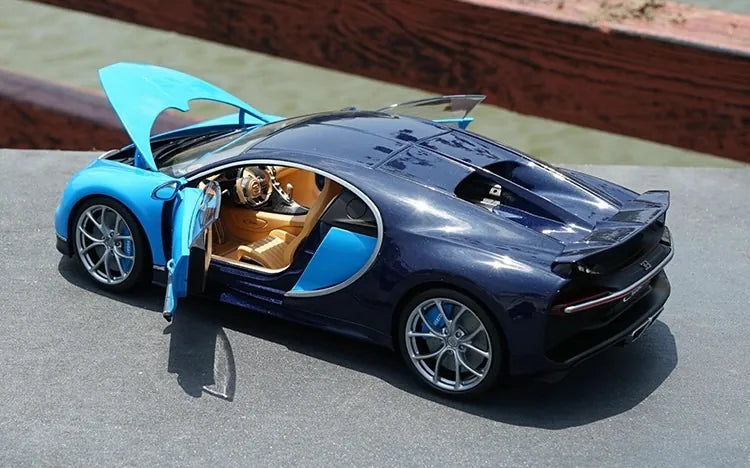 [OEM] 1:18 Bugatti 2016 Chiron blauw modelauto Die-Cast