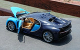[OEM] 1:18 Bugatti 2016 Chiron blauw modelauto Die-Cast