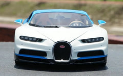 [OEM] 1:18 Bugatti 2016 Chiron bianco & blu modellino di auto Die-Cast