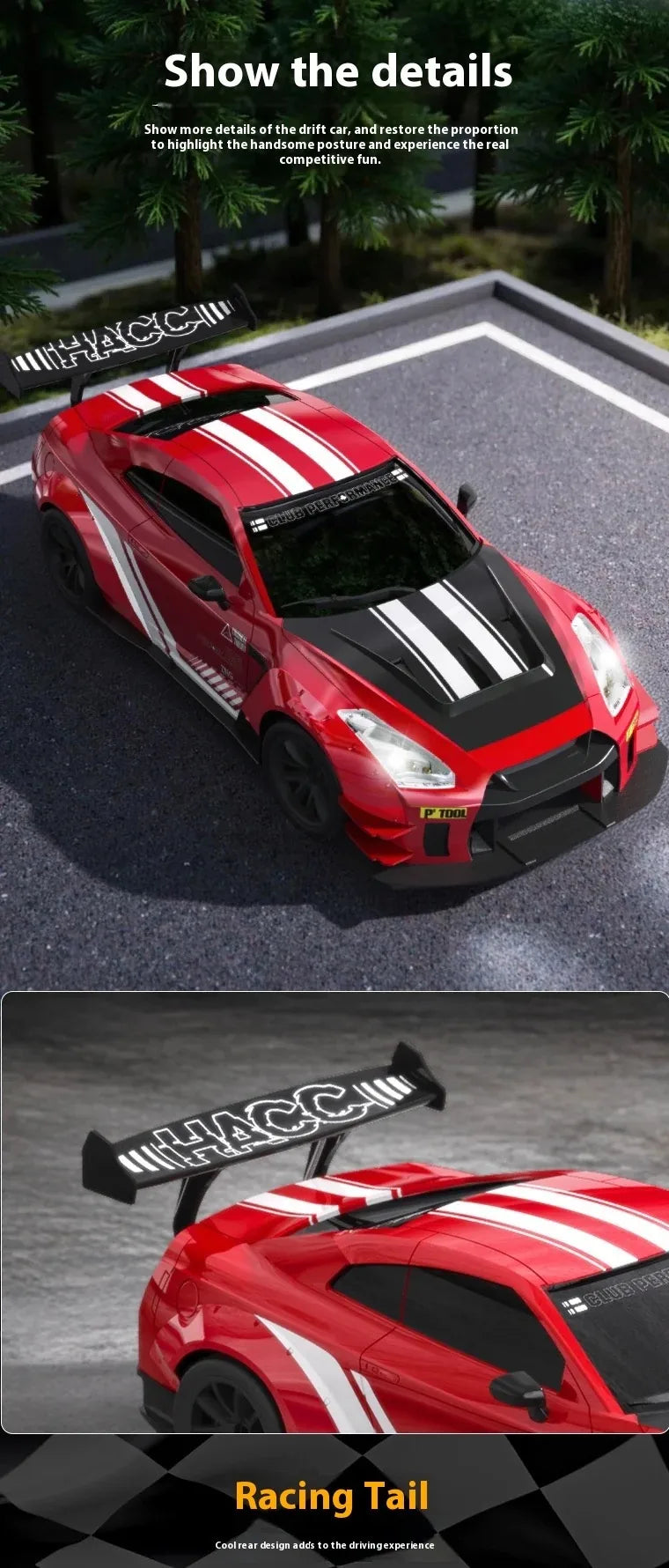 1:20 Scale Nissan GT-R Style RC Drift Car