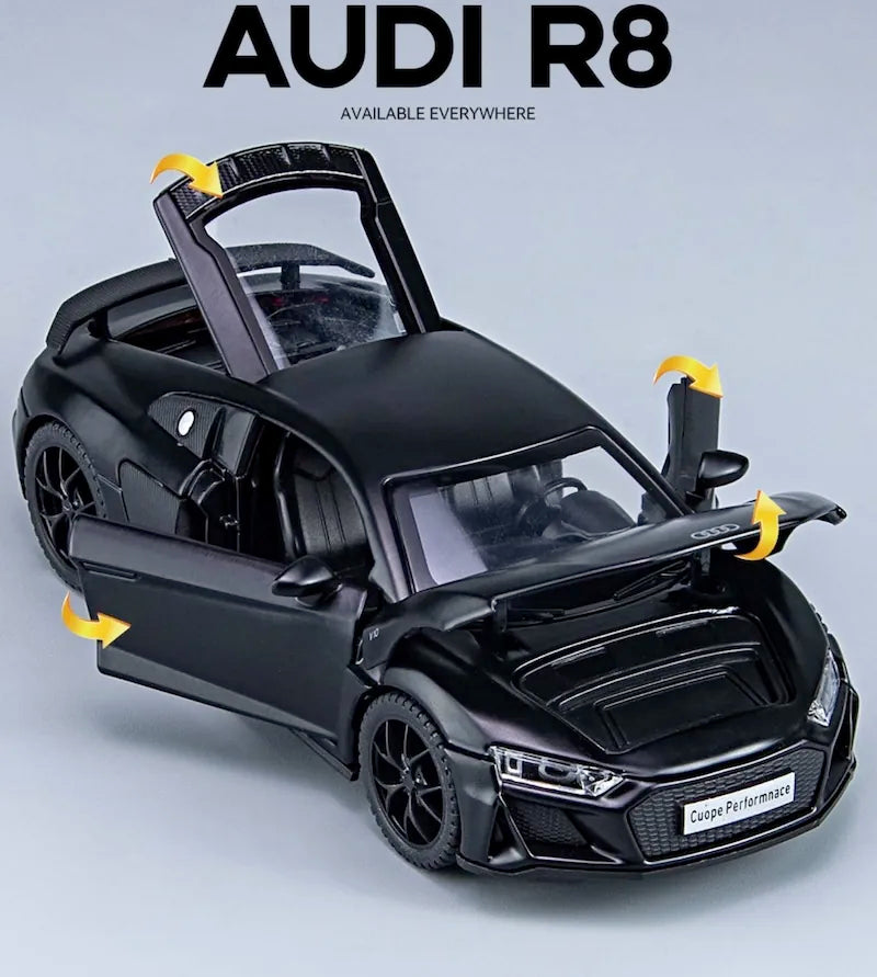 1:32 Audi 2023 R8 V10 Plus Die Cast Model Car