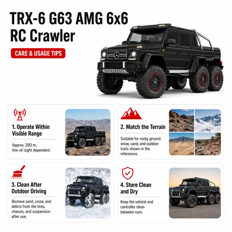 Traxxas 88296-4 TRX-6 1:10 Mercedes-Benz G 63 AMG 6x6 RC زاحف بفرشاة 6WD RTR RC سيارة RC السيارة