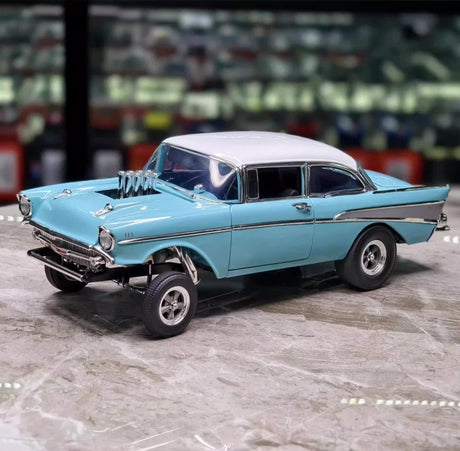 [ACME] 1:18 Chevrolet 1957 Bel Air Gasser Blue Model Car Die-Cast