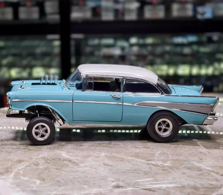 [ACME] 1:18 Chevrolet 1957 Bel Air Gasser Blue Model Car Die-Cast