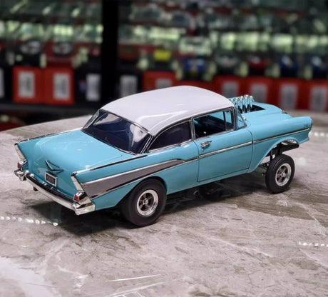 [ACME] 1:18 Chevrolet 1957 Bel Air Gasser Blue Model Car Die-Cast