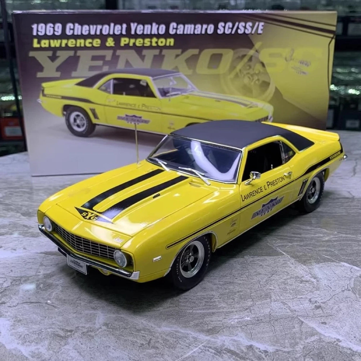 [ACME] 1:18 Chevrolet 1969 Yenko Camaro SC/SS/E geel modelauto Die-Cast