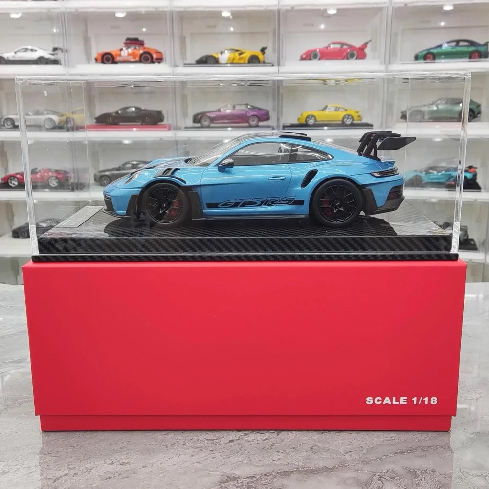 [AI Model] 1:18 Porsche 2023 911 992 GT3 RS Blue Model Car Resin