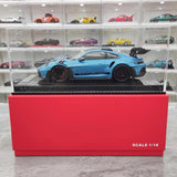 [AI Model] 1:18 Porsche 2023 911 992 GT3 RS blå modellbil harts