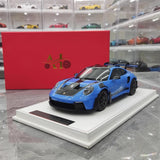 [AI Model] 1:18 Porsche 2023 911 992 GT3 RS blå modellbil harts