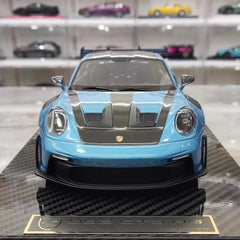 [AI Model] 1:18 Porsche 2023 911 992 GT3 RS Blue Model Car Resin
