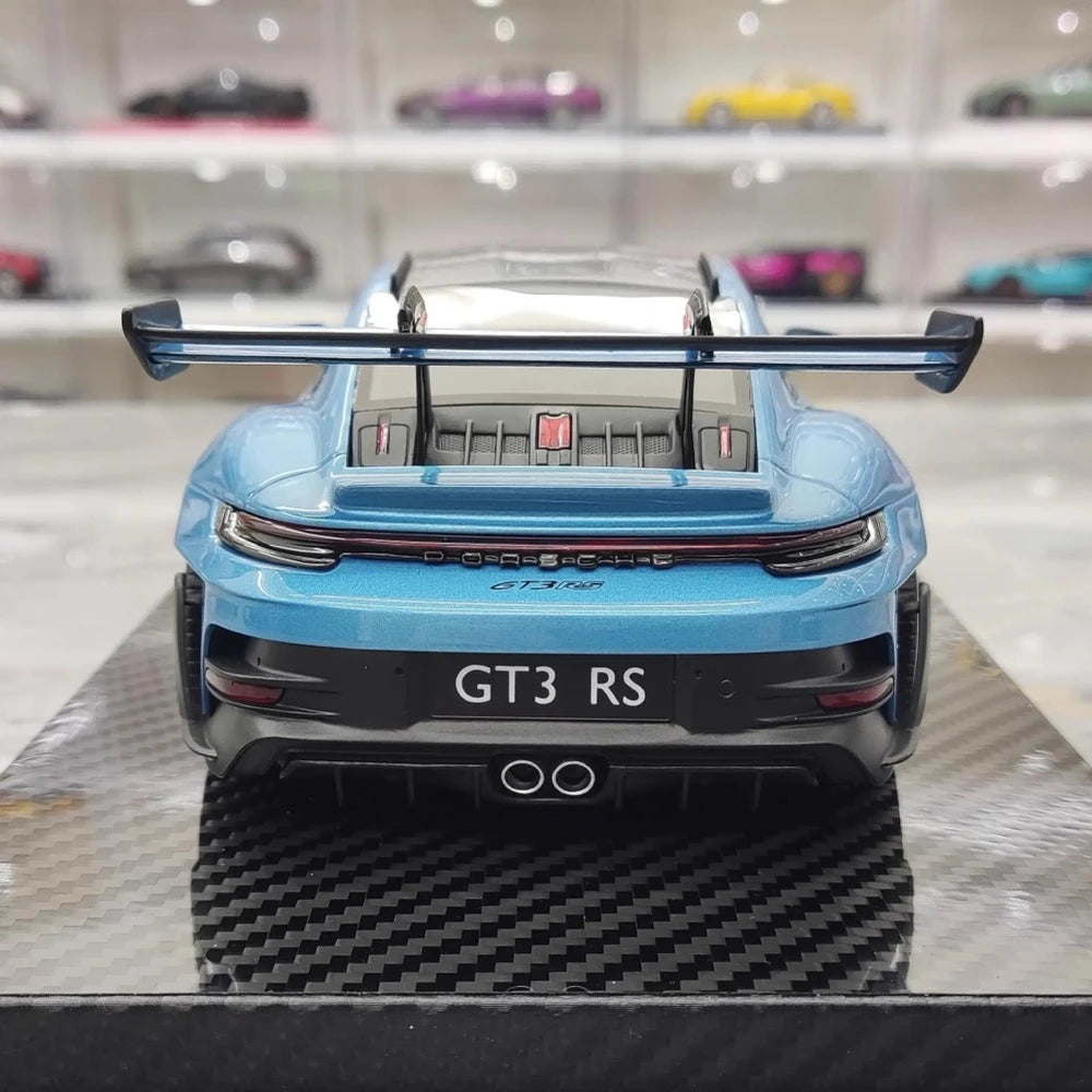 [AI Model] 1:18 Porsche 2023 911 992 GT3 RS Blue Model Car Resin