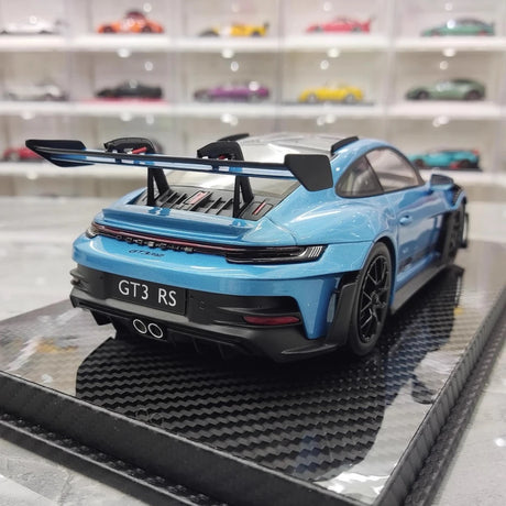 [AI Model] 1:18 Porsche 2023 911 992 GT3 RS Blue Model Car Resin