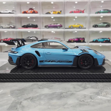 [AI Model] 1:18 Porsche 2023 911 992 GT3 RS Blue Model Car Resin