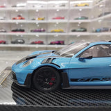 [AI Model] 1:18 Porsche 2023 911 992 GT3 RS blå modellbil harts