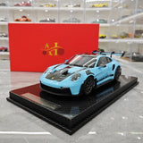 [AI Model] 1:18 Porsche 2023 911 992 GT3 RS Cyan モデルカー レジン