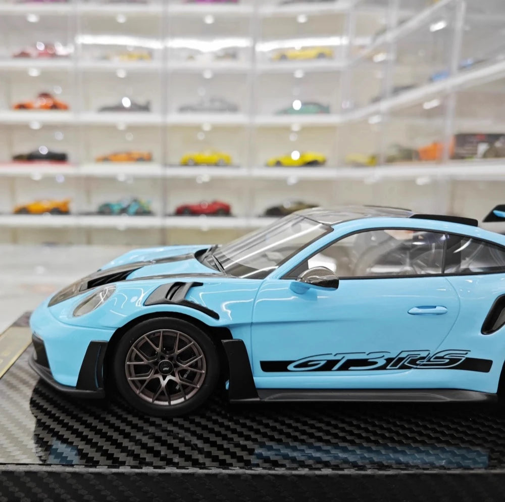 [AI Model] 1:18 Porsche 2023 911 992 GT3 RS Cyan モデルカー レジン