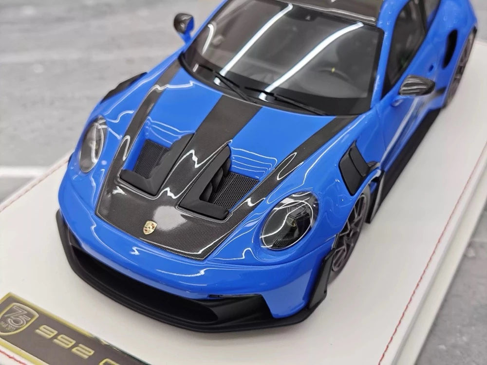 [AI Model] 1:18 Porsche 2023 911 992 GT3 RS Deep Blue Model Car Resin