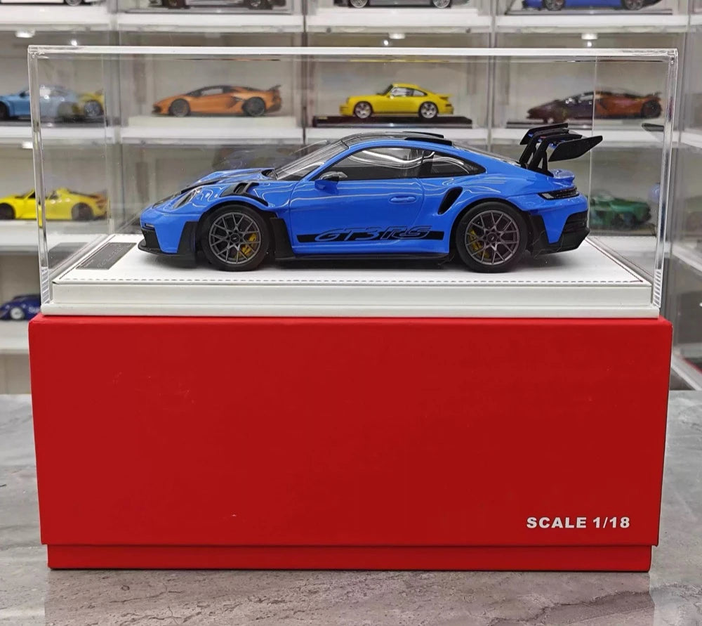 [AI Model] 1:18 Porsche 2023 911 992 GT3 RS Deep blå modellbil harts