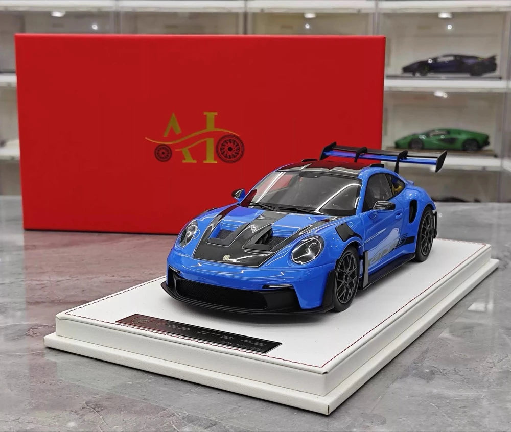 [AI Model] 1:18 Porsche 2023 911 992 GT3 RS Deep Blue Model Car Resin