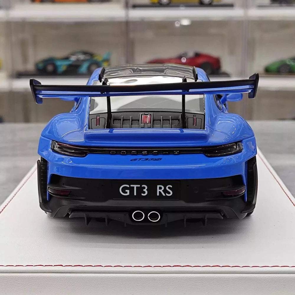 [AI Model] 1:18 Porsche 2023 911 992 GT3 RS Deep blå modellbil harts