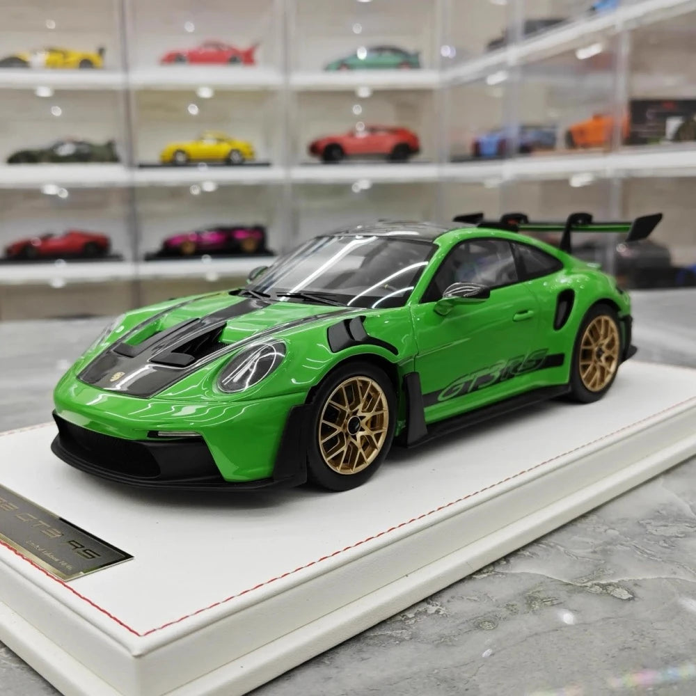 [AI Model] 1:18 Porsche 2023 911 992 GT3 RS Green Model Car Resin